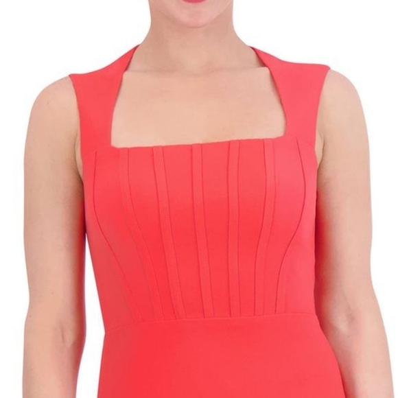 VINCE CAMUTO NWOT CORAL SHEATH DRESS SZ 2 - Picture 2 of 16